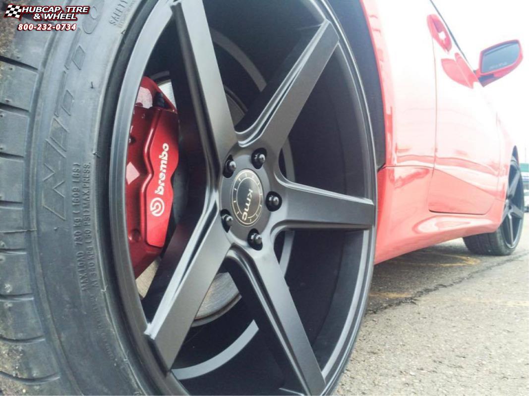 vehicle gallery/hyundai genesis xd series km685 district  Satin Black wheels and rims