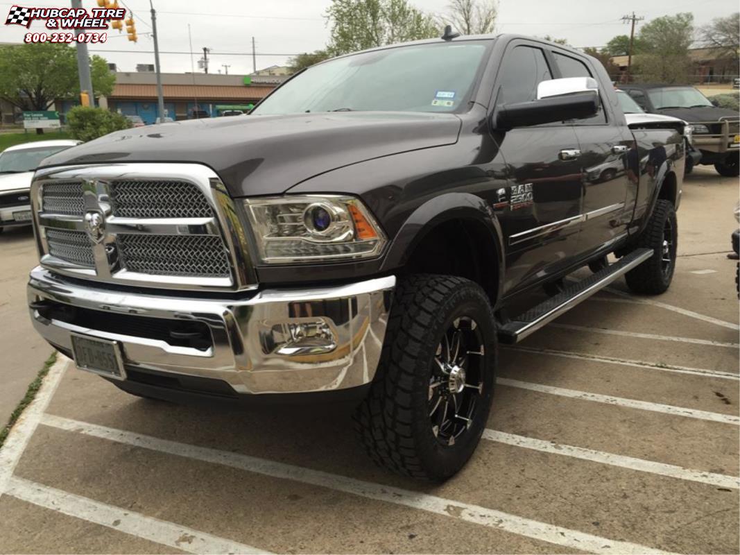 vehicle gallery/ram 2500 xd series xd779 badlands x  Gloss Black Machined wheels and rims