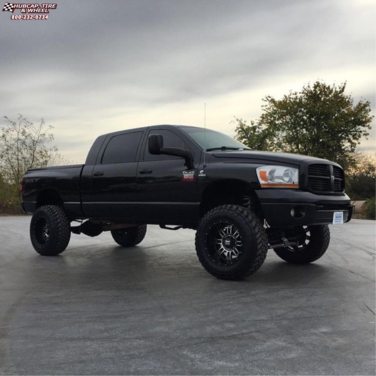 vehicle gallery/ram 2500 xd series xd809 riot x  Matte Black Machined wheels and rims