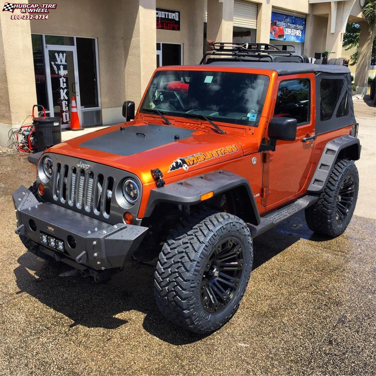 vehicle gallery/jeep wrangler xd series xd810 brigade  Black wheels and rims