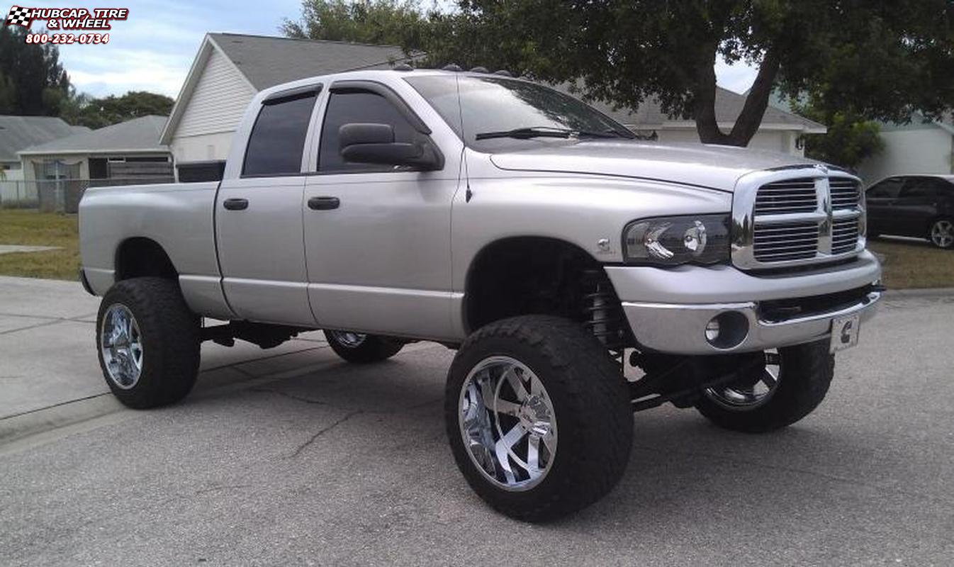 vehicle gallery/2004 dodge ram 3500 moto metal mo962  Chrome wheels and rims