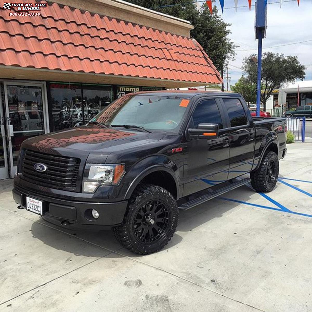 vehicle gallery/ford f 150 xd series xd800 misfit  Matte Black wheels and rims