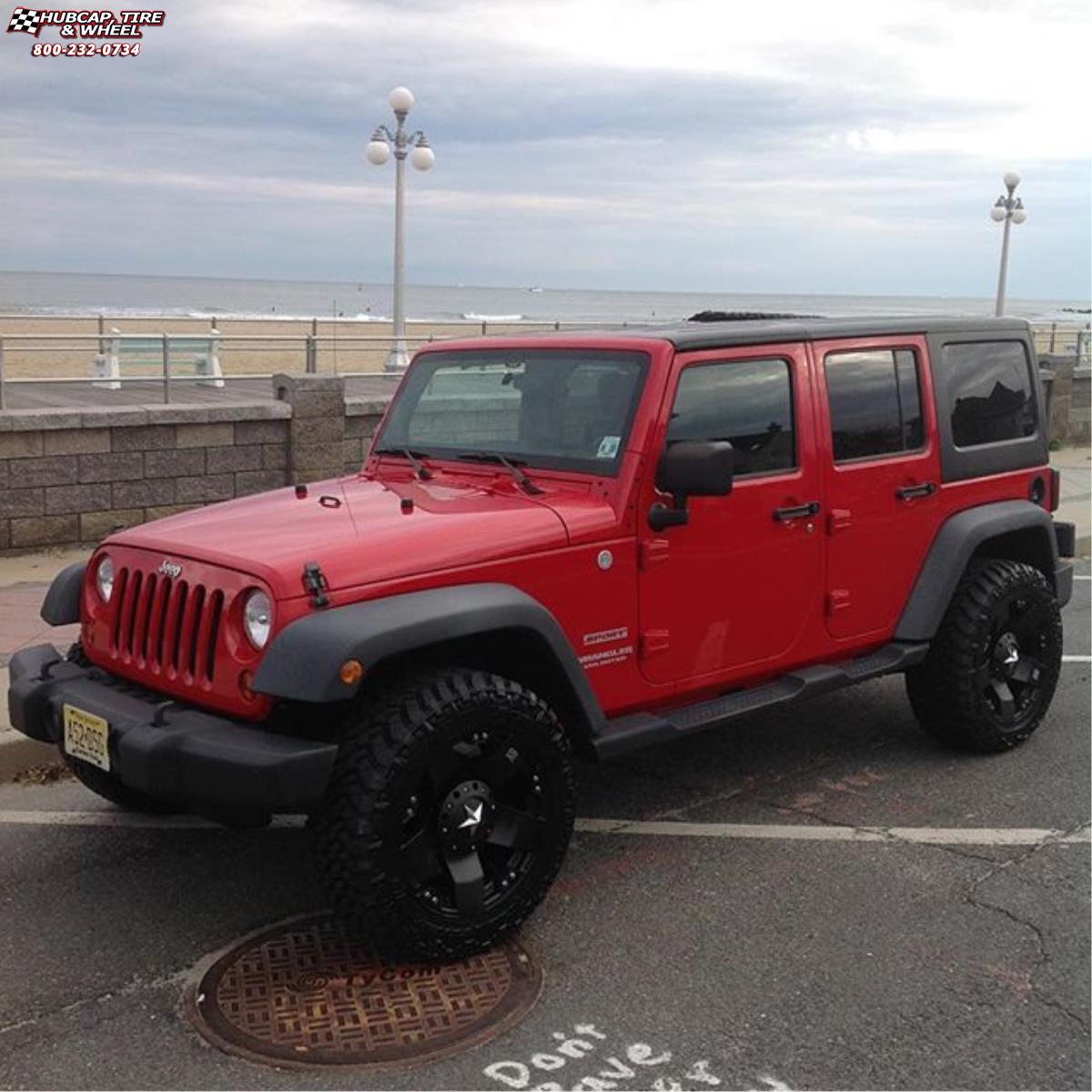 vehicle gallery/jeep wrangler xd series xd775 rockstar x  Matte Black wheels and rims