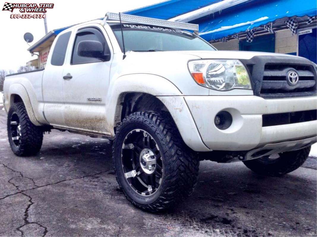 vehicle gallery/2009 toyota tacoma xd series xd797 spy x  Gloss Black Machined wheels and rims