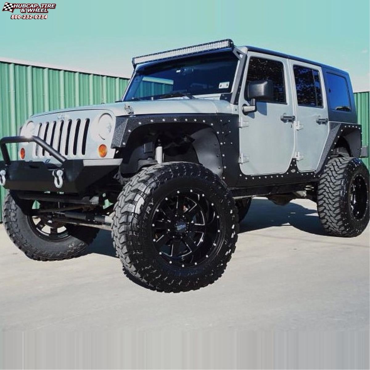 vehicle gallery/jeep wrangler moto metal mo962  Gloss Black & Milled wheels and rims