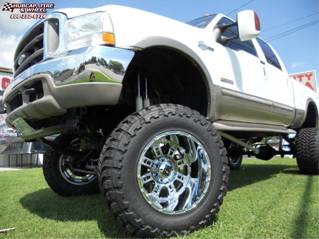 vehicle gallery/ford f 250 xd series xd809 riot x  Chrome wheels and rims