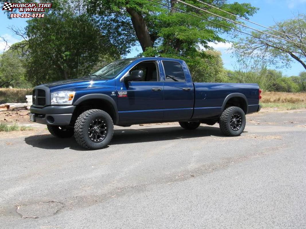 vehicle gallery/2008 dodge ram 3500 xd series xd798 addict 18x Matte Black wheels and rims