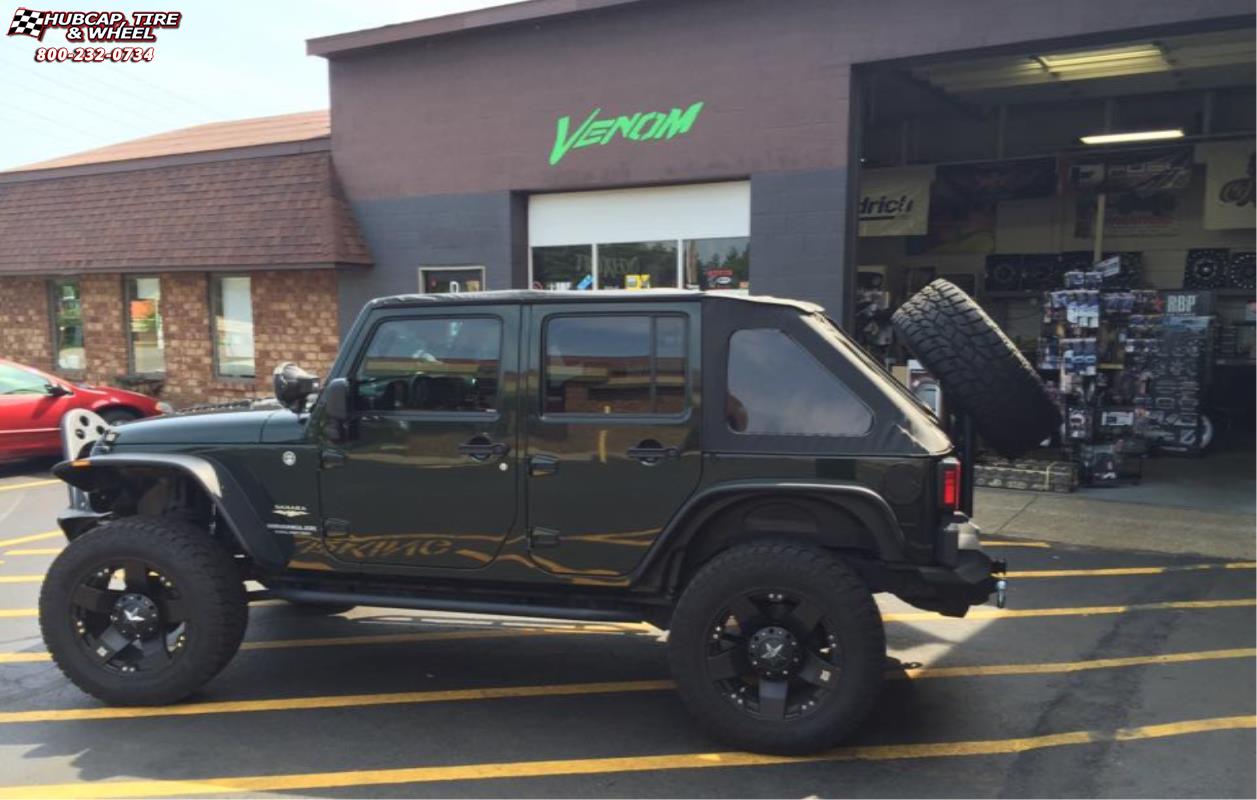 vehicle gallery/jeep wrangler xd series xd775 rockstar x  Matte Black wheels and rims