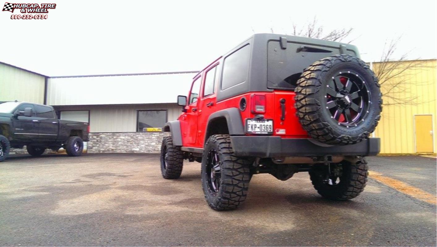 vehicle gallery/jeep wrangler moto metal mo962  Gloss Black & Milled wheels and rims