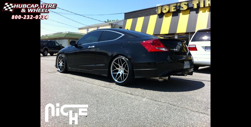 vehicle gallery/honda accord niche mugello m883 20x85  Matte Black Chrome Stainless wheels and rims