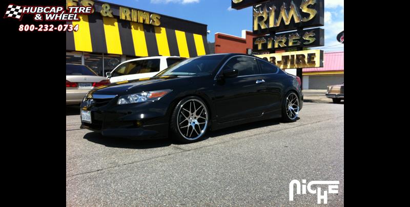 vehicle gallery/honda accord niche mugello m883 20x85  Matte Black Chrome Stainless wheels and rims