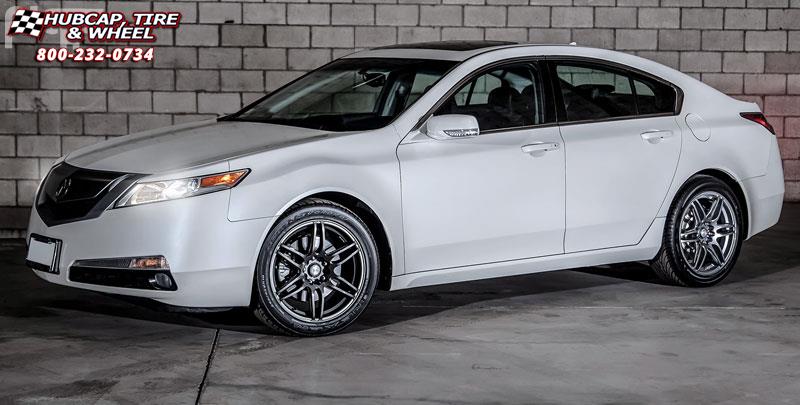 vehicle gallery/acura tl niche nr6 m105 18x8  Anthracite & Milled Spoke wheels and rims