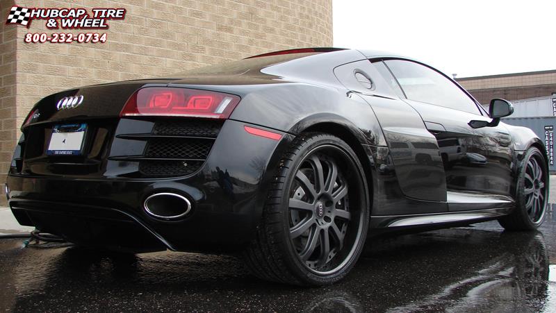 vehicle gallery/audi r8 v 10 dub x18 palazzo 20X8.5  Chrome w/ green accents wheels and rims