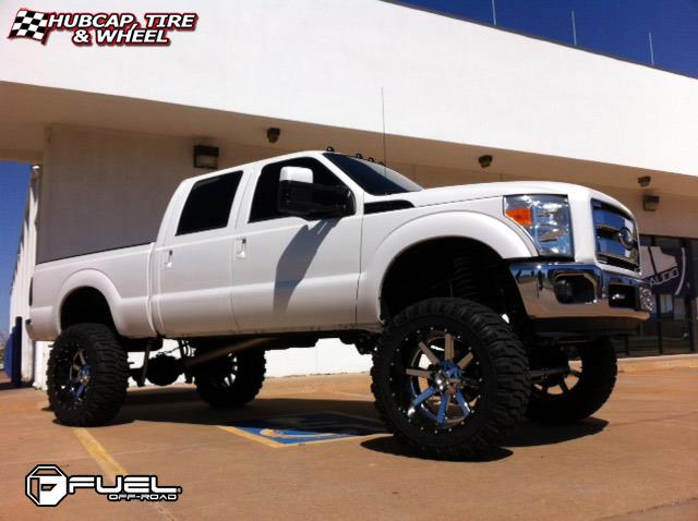 vehicle gallery/ford f 250 fuel maverick d260 0X0  Chrome with Gloss Black Lip wheels and rims