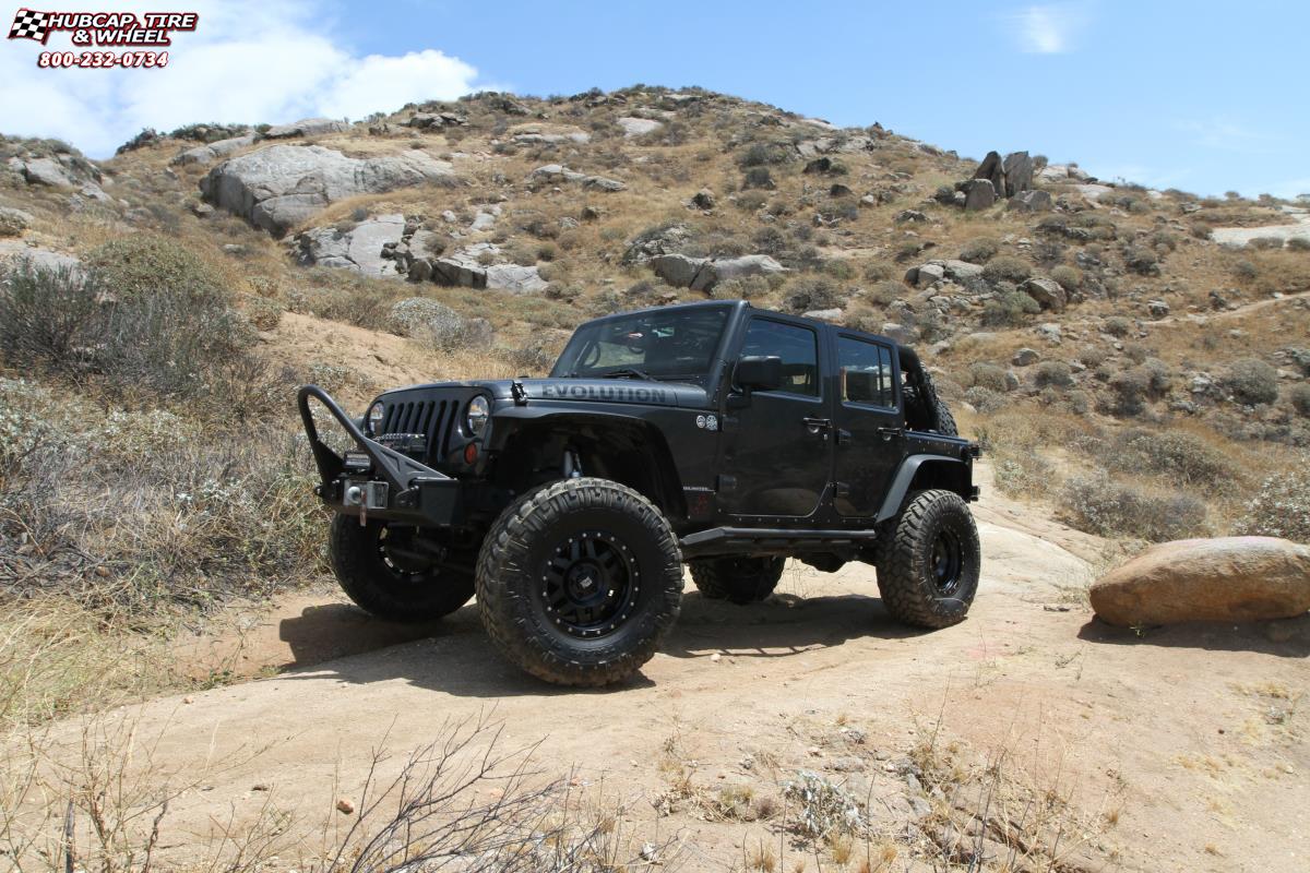 vehicle gallery/jeep wrangler xd series xd128 machete x  Satin Black wheels and rims
