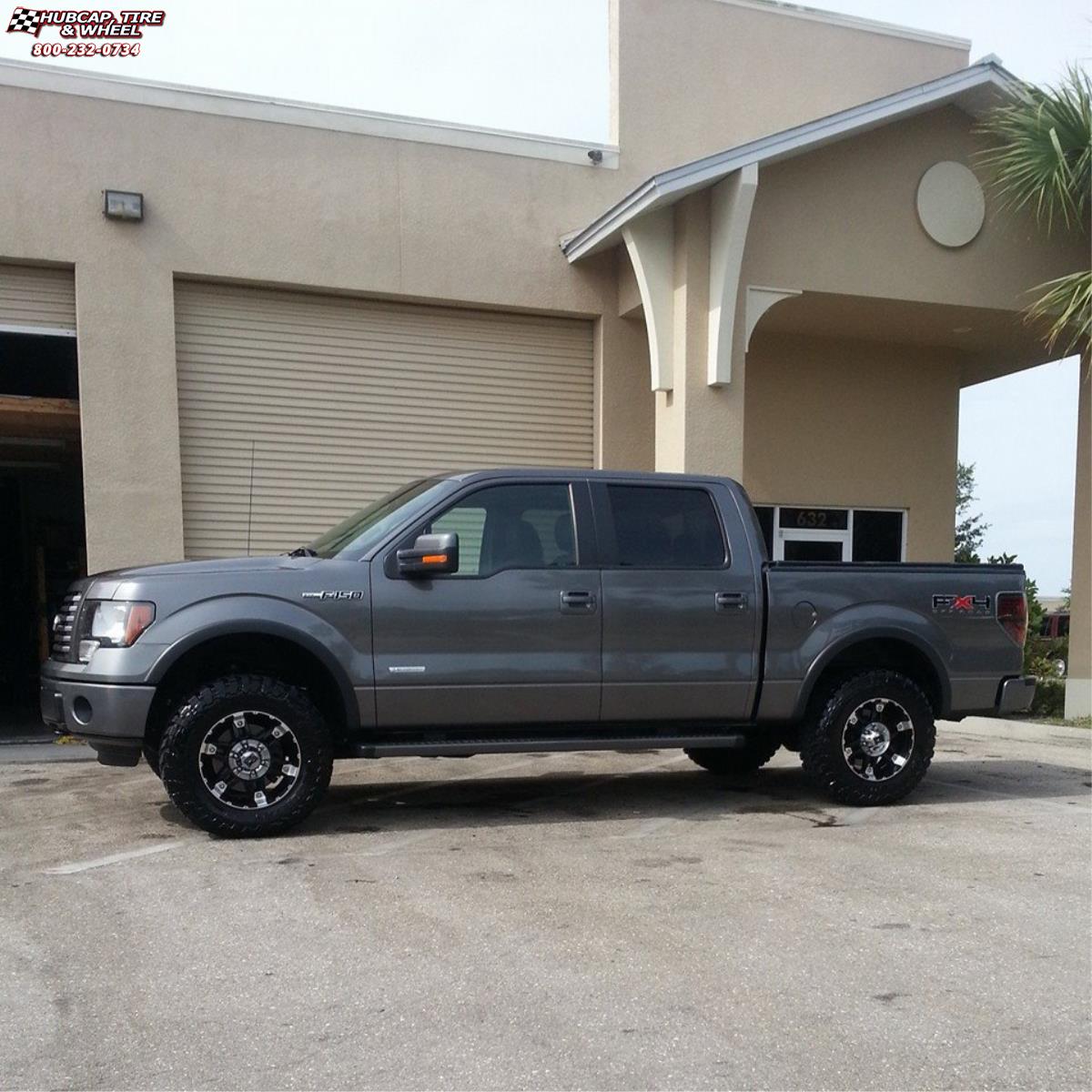 vehicle gallery/ford f 150 xd series xd797 spy x  Gloss Black Machined wheels and rims