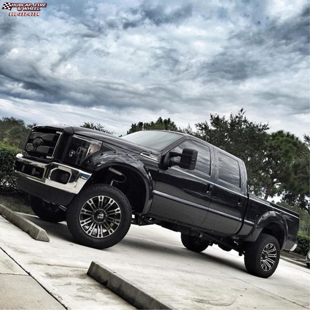 vehicle gallery/ford f 150 xd series xd810 brigade  Gloss Black Machined Face wheels and rims
