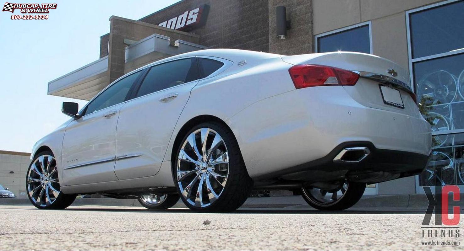 vehicle gallery/2014 chevrolet impala xd series km679 fader  Chrome wheels and rims