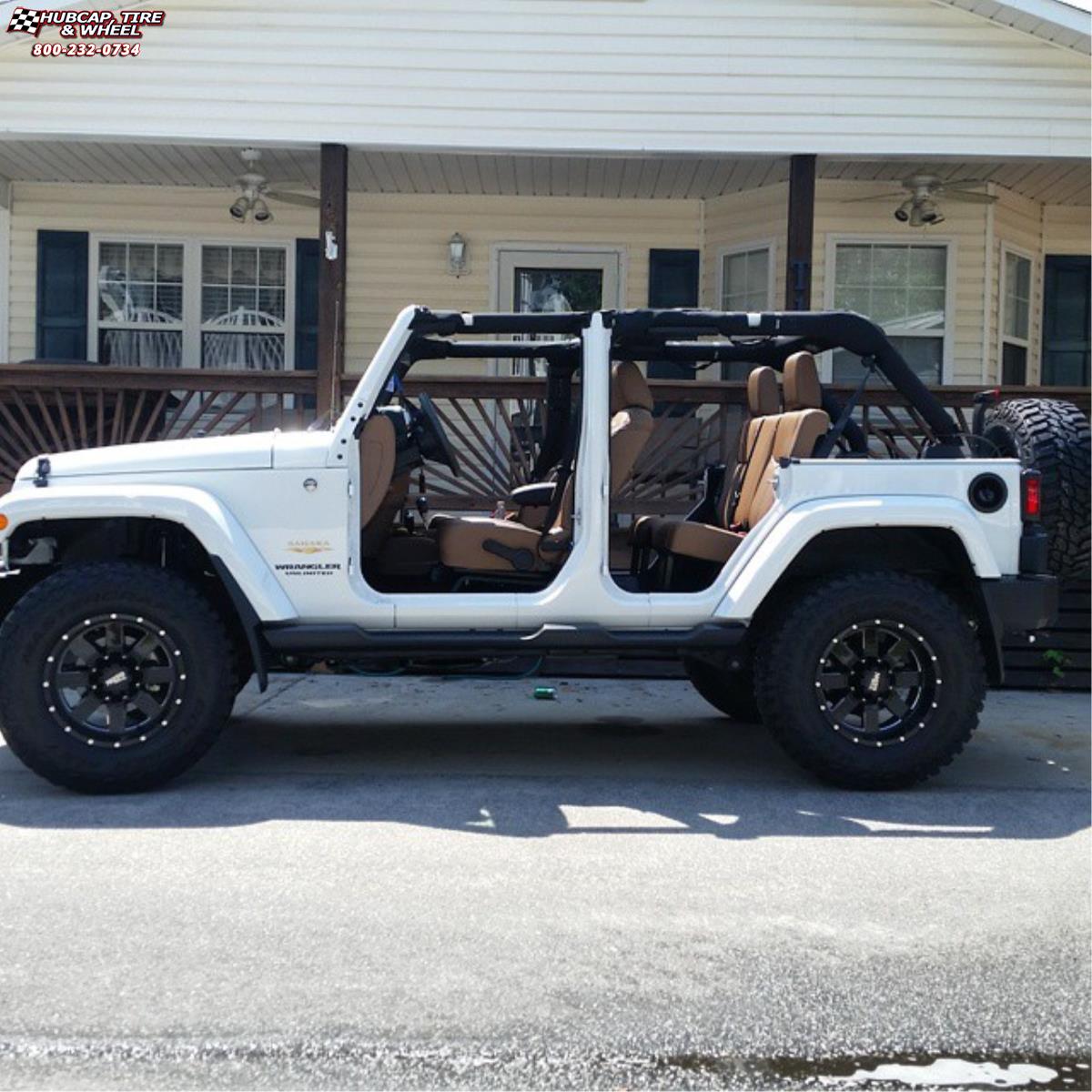 vehicle gallery/jeep wrangler moto metal mo962  Gloss Black & Milled wheels and rims