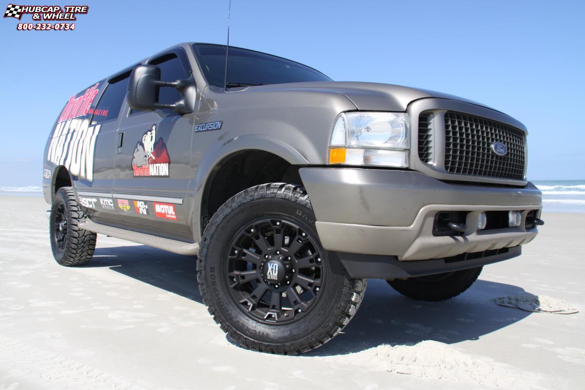 vehicle gallery/ford excursion xd series xd800 misfit  Matte Black wheels and rims