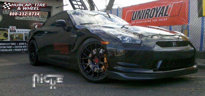 vehicle gallery/nissan gt r niche circuit m108 20x10  Black & Machined wheels and rims
