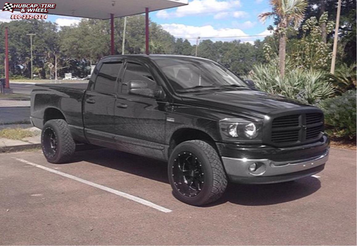 vehicle gallery/ram 1500 moto metal mo962  Gloss Black & Milled wheels and rims