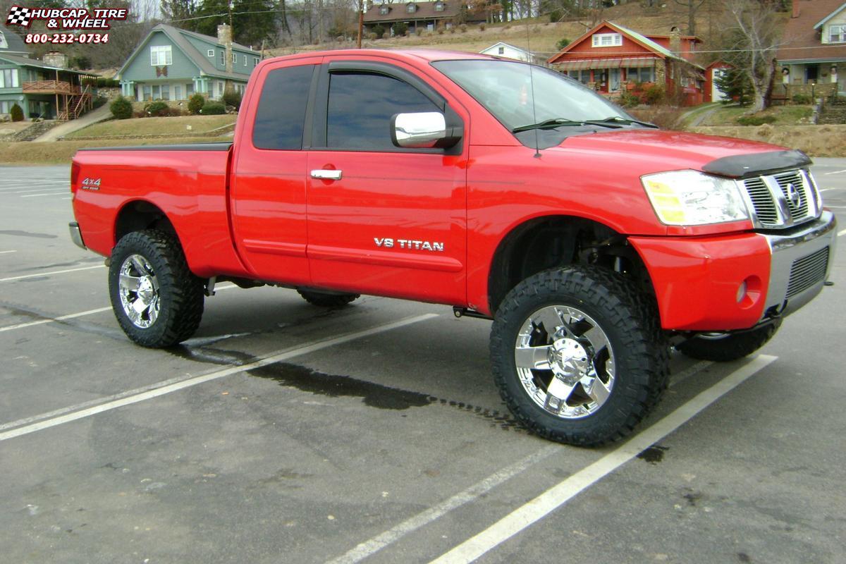 vehicle gallery/nissan titan xd series xd775 rockstar 20x85  Chrome wheels and rims