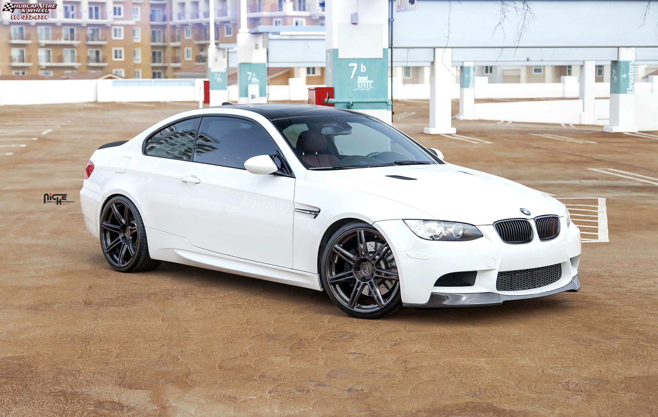 vehicle gallery/bmw m3 niche lucerne 20x9  Candy Black wheels and rims
