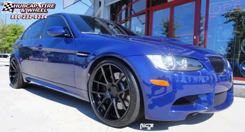 vehicle gallery/bmw m3 niche targa 20x9 Gloss Black with Brushed Face wheels and rims