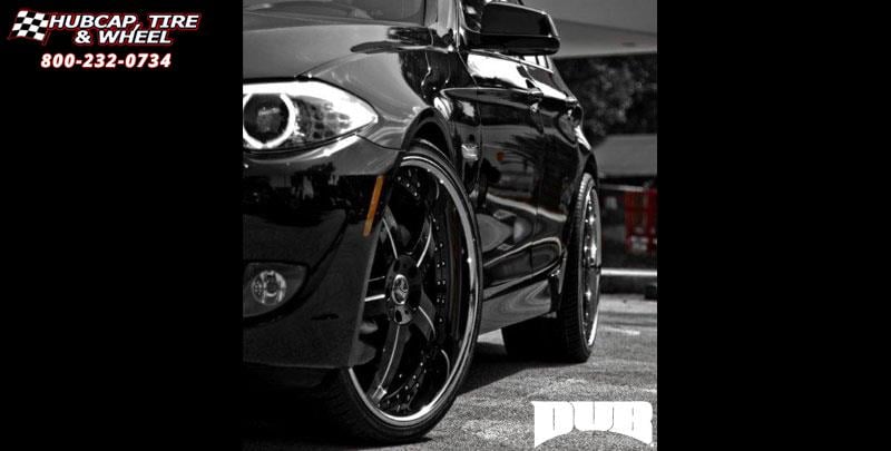 vehicle gallery/bmw 535i dub x 23 22X9  Black & Milled wheels and rims