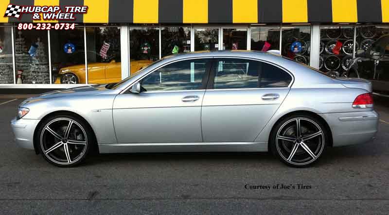 vehicle gallery/2005 bmw 750 foose speed f136  Black  Machined wheels and rims