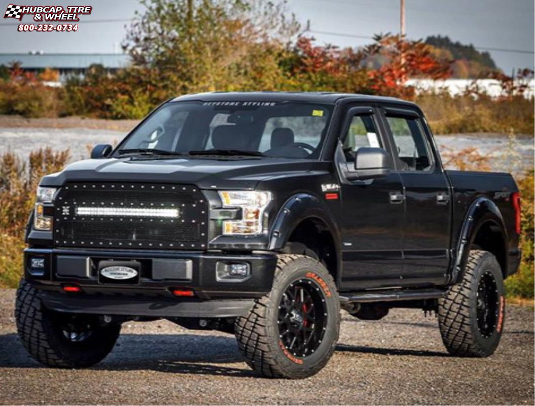 vehicle gallery/ford f 150 xd series xd820 grenade  Satin Black wheels and rims