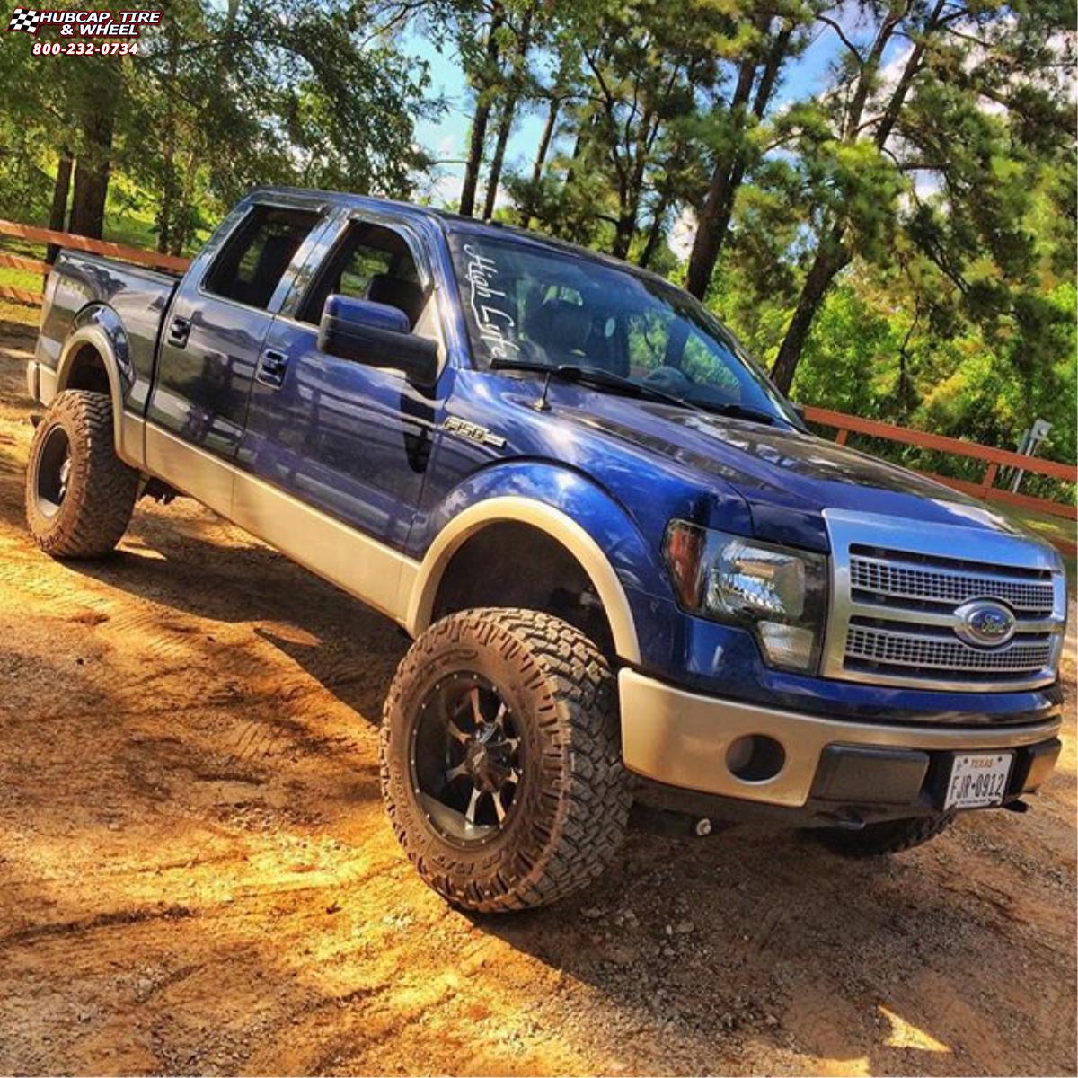 vehicle gallery/ford f 150 moto metal mo970  Gloss Black Machined Face wheels and rims