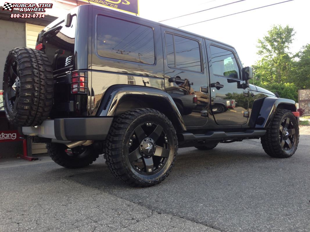 vehicle gallery/jeep wrangler xd series xd775 rockstar x  Matte Black wheels and rims