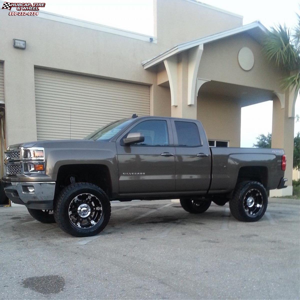 vehicle gallery/chevrolet silverado 1500 xd series xd797 spy x  Gloss Black Machined wheels and rims