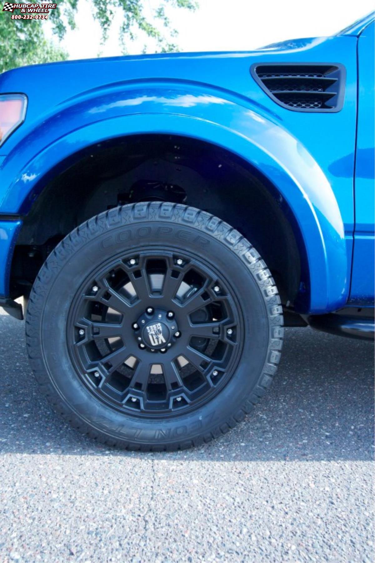 vehicle gallery/ford f 150 xd series xd800 misfit  Matte Black wheels and rims
