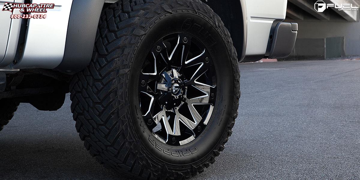 vehicle gallery/ford f 150 fuel ambush d555 20X9  Gloss Black & Milled wheels and rims