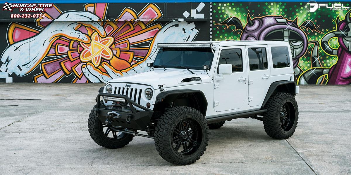 vehicle gallery/jeep wrangler fuel hostage d531 24X12  Matte Black wheels and rims