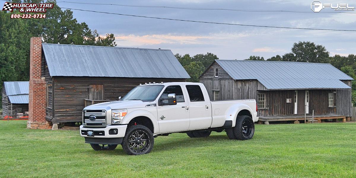 vehicle gallery/ford f 350 super duty fuel maverick d262 22X10  Black & Milled wheels and rims