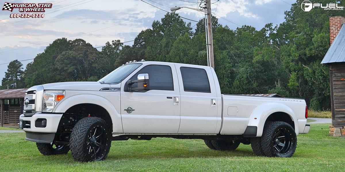vehicle gallery/ford f 350 super duty fuel maverick d262 22X10  Black & Milled wheels and rims