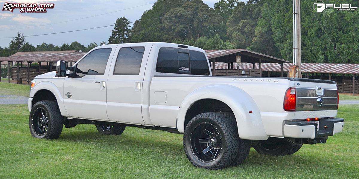 vehicle gallery/ford f 350 super duty fuel maverick d262 22X10  Black & Milled wheels and rims
