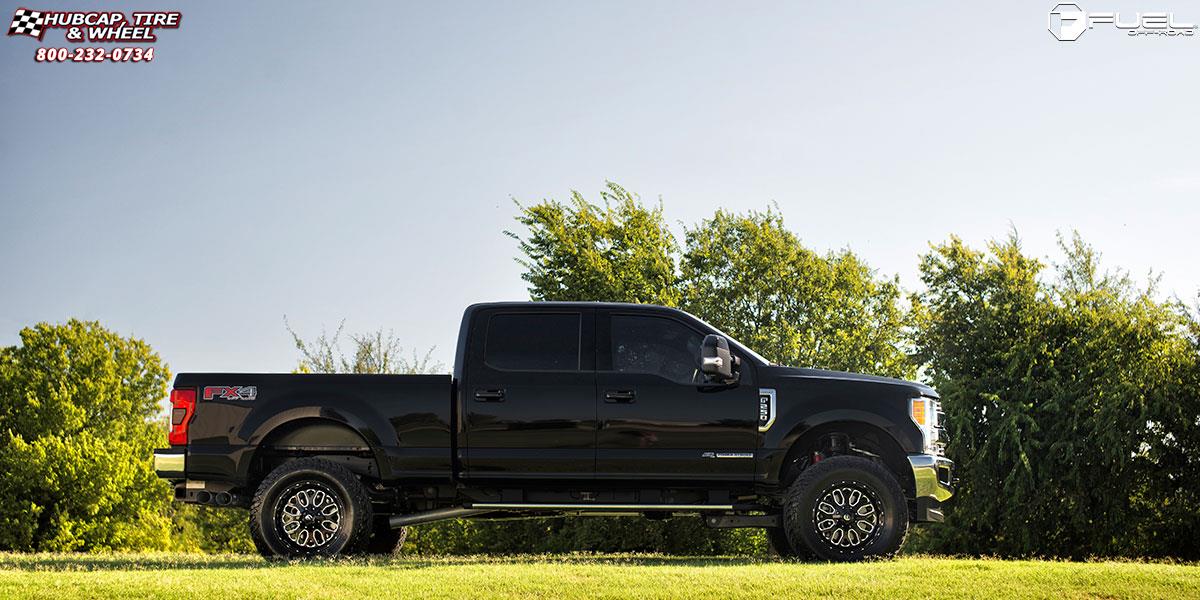vehicle gallery/ford f 250 super duty fuel titan d588 20X10  Black & Milled wheels and rims