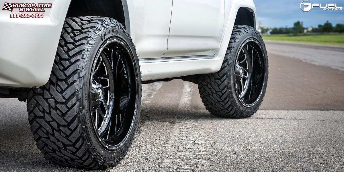 vehicle gallery/toyota 4 runner fuel triton d581 22X12  Black & Milled wheels and rims