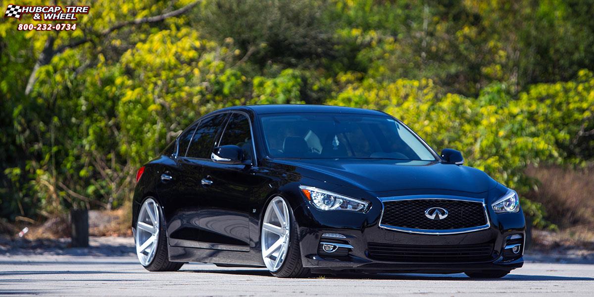 vehicle gallery/infiniti q50 niche verona m151 20x105  Brushed Silver wheels and rims