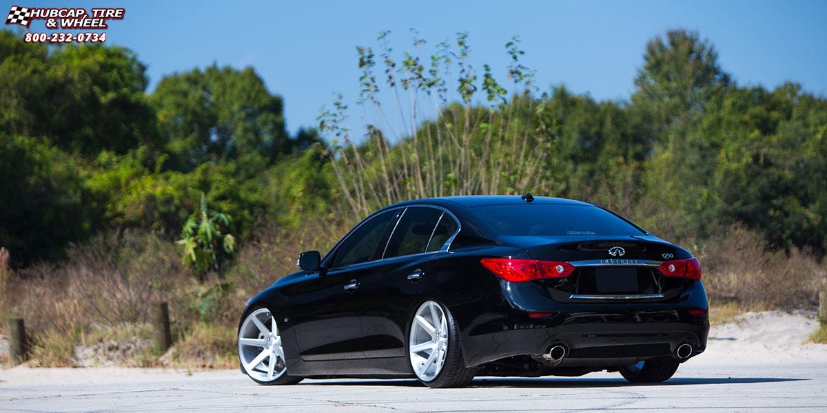 vehicle gallery/infiniti q50 niche verona m151 20x105  Brushed Silver wheels and rims
