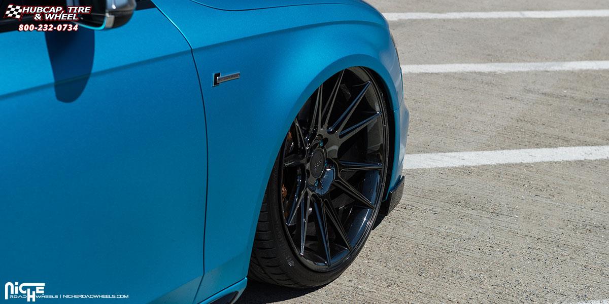 vehicle gallery/audi s4 niche vicenza m154 20x10  Black Chrome wheels and rims