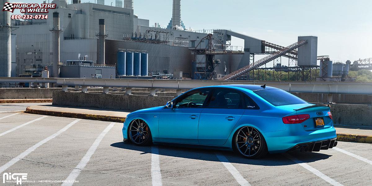 vehicle gallery/audi s4 niche vicenza m154 20x10  Black Chrome wheels and rims