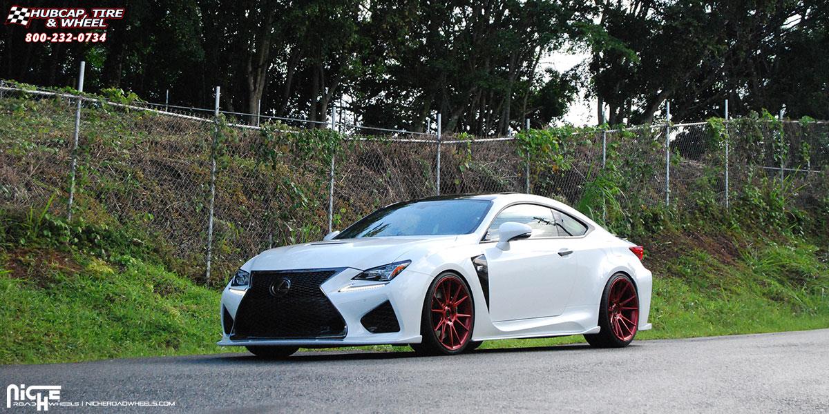 vehicle gallery/lexus rc f niche vicenza m152 20x9  Gloss Black wheels and rims