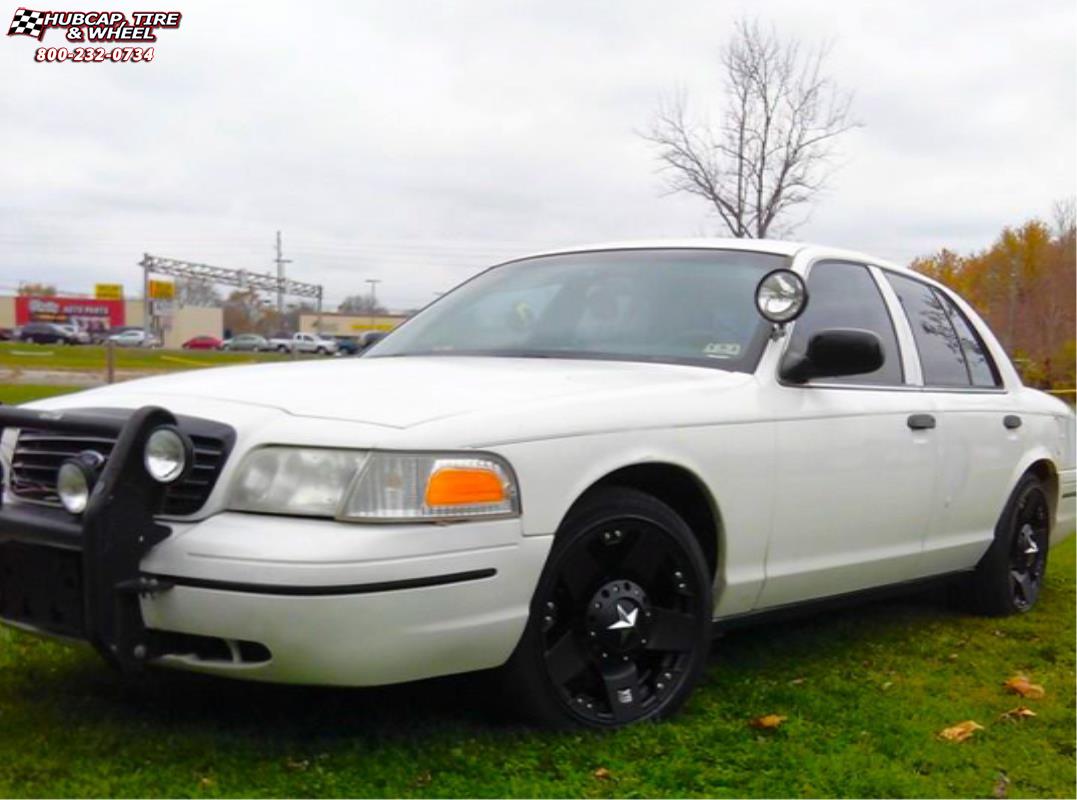 vehicle gallery/ford crown victoria xd series xd775 rockstar x  Matte Black wheels and rims