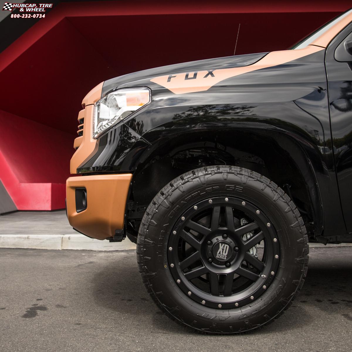 vehicle gallery/2016 toyota tundra xd series xd128 machete x  Satin Black wheels and rims